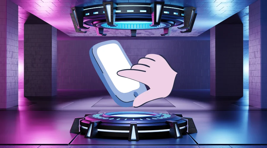 hand and phone illustration 